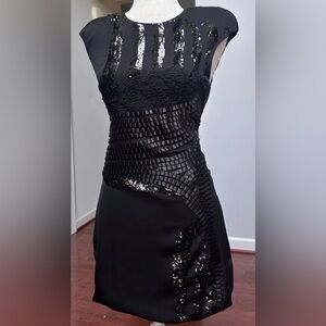Robert Rodriguez Black Sequin Mini Dress